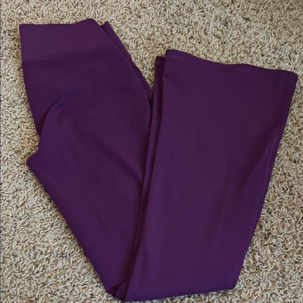 all in motion Purple Leggings with Flared Design and Smooth Texture, Size 8